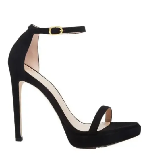 High Heeled Sandals With Single Loop Straps